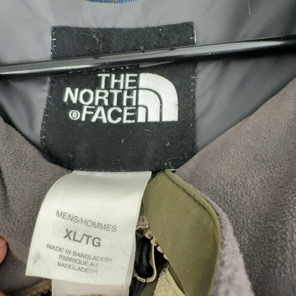 The North Face Jacket Mens XL‎ Green Tan Nylon Colorblock Gorpcore Winter Coat